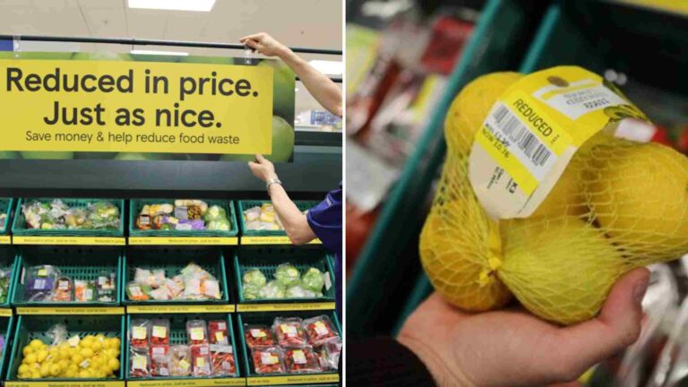 Tesco Free Food Yellow Stickers